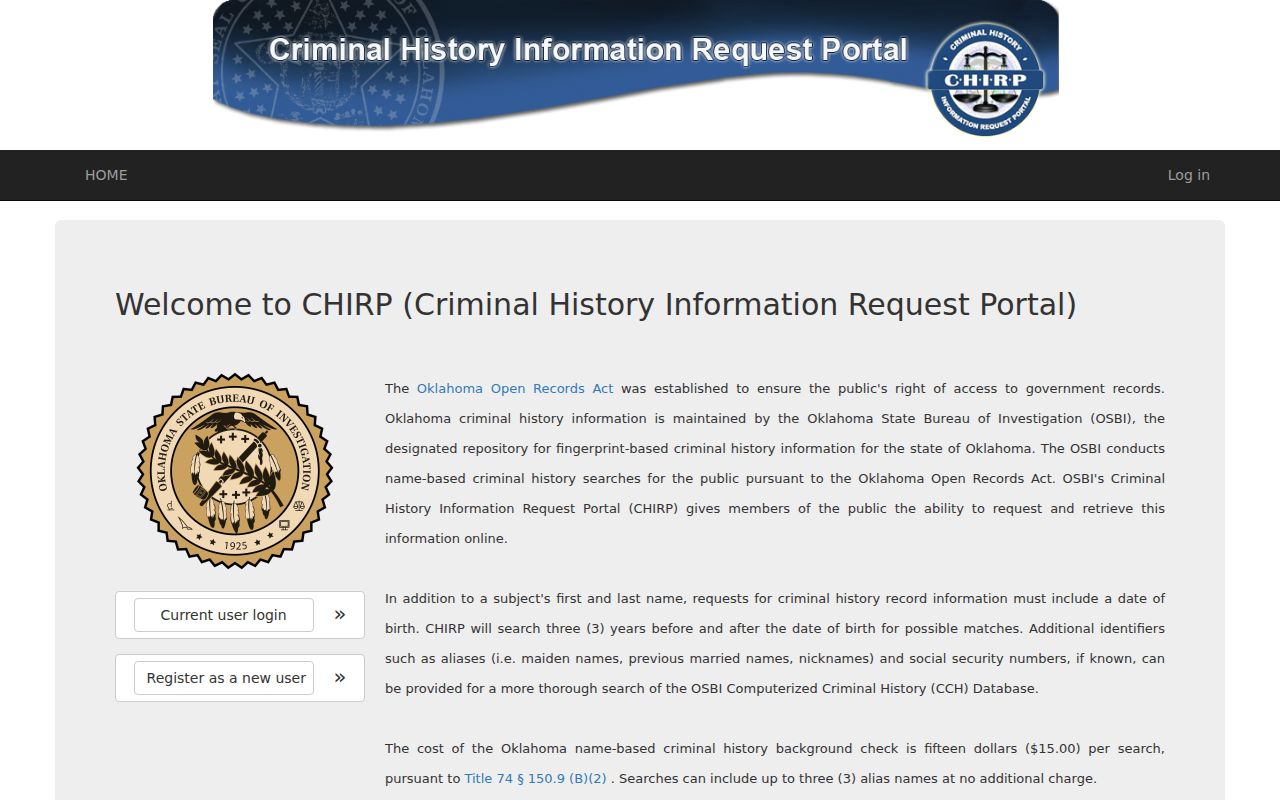 Ellis County warrant search records OSBI CHIRP boundary